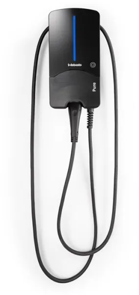 Webasto Pure Laddningsbox 22 kW Typ 2 Black Edition med 4,5 m kabel - Integrerad Typ B jordfelsbrytare