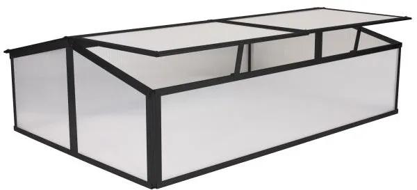 Svart växthus 120x80x37cm